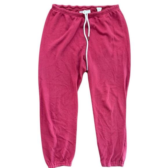The Great. Women's red 100% Cotton Drawstring Jogger Sweatpants Size 2 - Picture 1 of 5